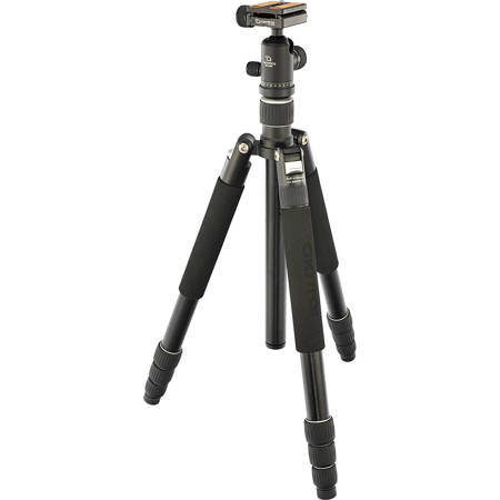Giottos 4-section Aluminum Tripod/Monopod with QR BallHead - Black