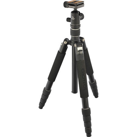 Giottos 5-section Aluminum Tripod/monopod with QR BallHead - Black