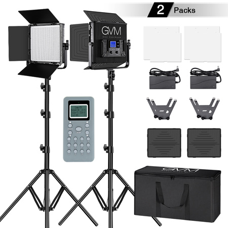 GVM 672S 40W Bi-Color Soft LED Panel 2-Light Kit