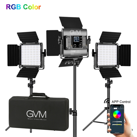 GVM RGB LEDビデオライト アプリコントロール付き撮影用照明 800D Amazon.com : GVM RGB LED Panel Video Light, Photography Lighting