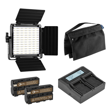 Great Video Maker 800D 40W Bi-Color RGB Studio Soft LED Panel Light Kit with Battery & Charger, Includes Saddle Sandbag