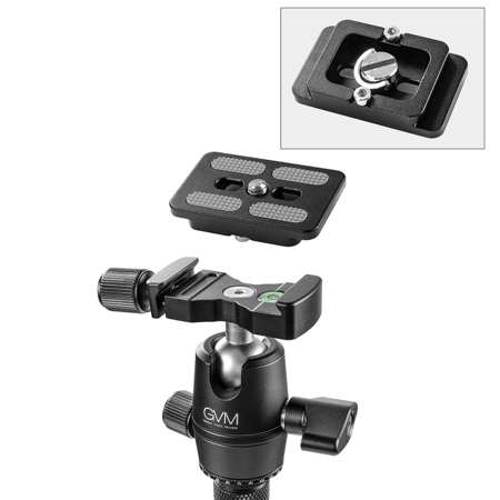 GVM JJ-G265 3-Section Carbon Fiber Tabletop Mini Tripod
