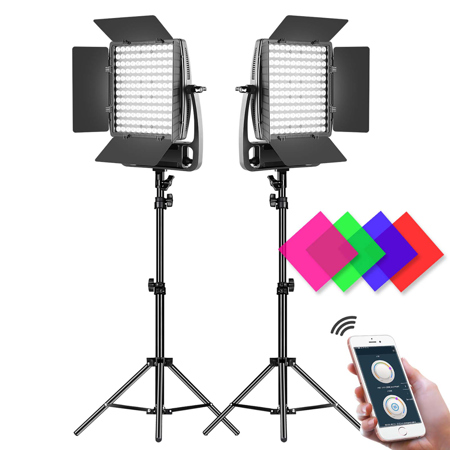 GVM LT50S 50W Bi-Color LED Panel 2-Light Kit
