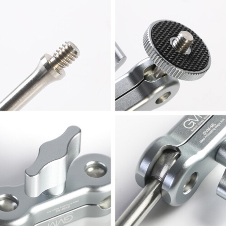 GVM Aluminum Alloy Ajustable Magic Arm with 1/4" Screw