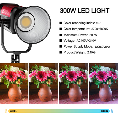 Kit Projecteur LED GVM Pro SD300B 300W Bi-couleur Avec Softbox - Ouvert Jamais Utilisé
