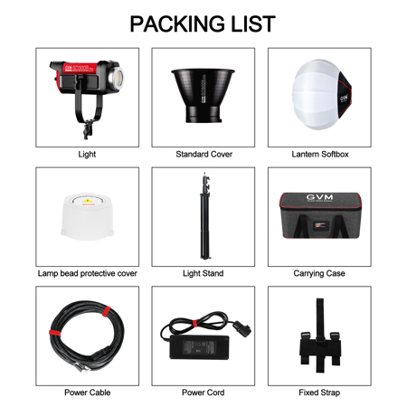 GVM 300W Photography Lighting Bi-Color Video Light With Bowens Mount - View #13