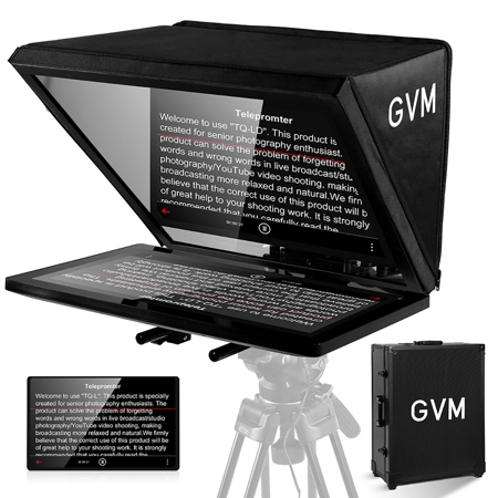GVM TQ-LD-1 Teleprompter Travel Kit with 18.5'' Android All-In-One Monitor and Flight Case