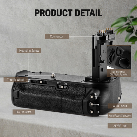 Green Extreme BG-E21 Battery Grip for Canon EOS 6D Mark II DSLR