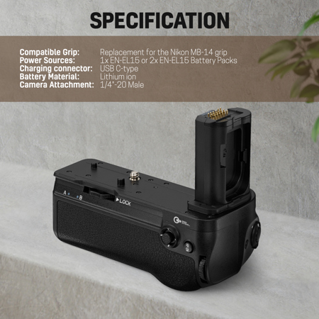 Green Extreme MB-N14 Multi-Power Replacement Battery Grip for