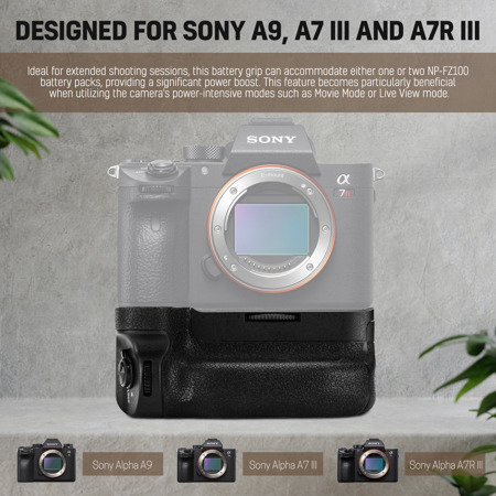 Green Extreme VG-C3EM Battery Grip for Sony A9, A7 III and A7R III