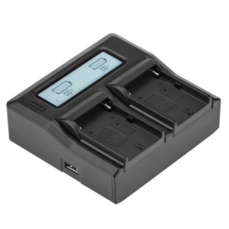 Green Extreme Dual Smart Charger with LCD Screen for Sony L & M