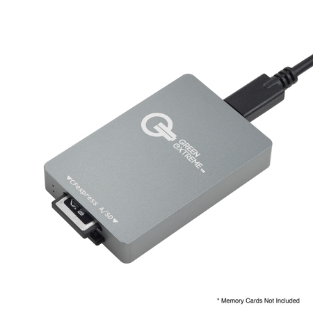 Green Extreme USB-C 3.2 Gen 2 CFexpress Type-A and SD UHS-II Card