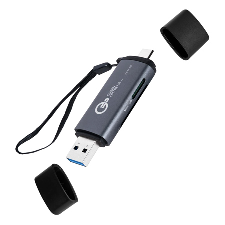 Green Extreme USB 3.0 Type-A and Type-C OTG Card Reader