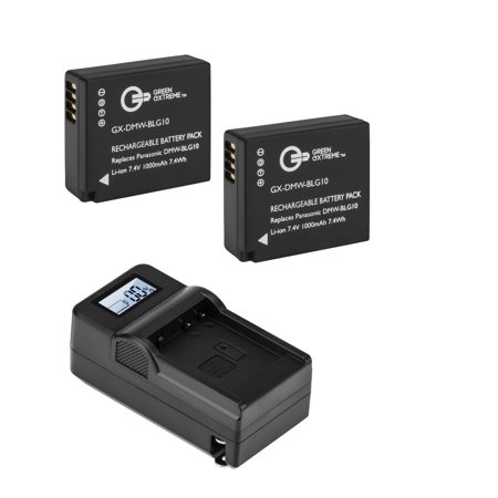 Green Extreme 2x DMW-BLG10 Battery Pack - Compact Smart Charger Kit
