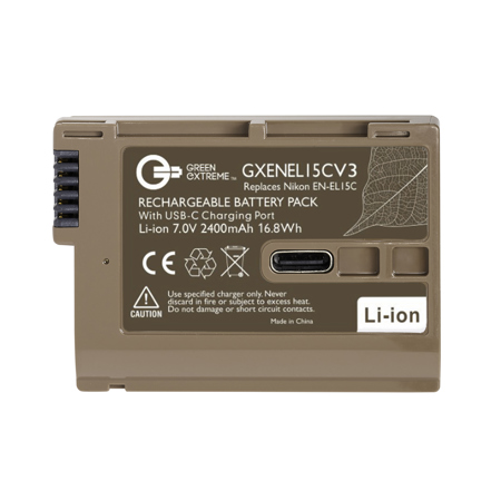 Green Extreme EN-EL15c 16.8Wh 7.0V 2400mAh Lithium Battery w/USB-C