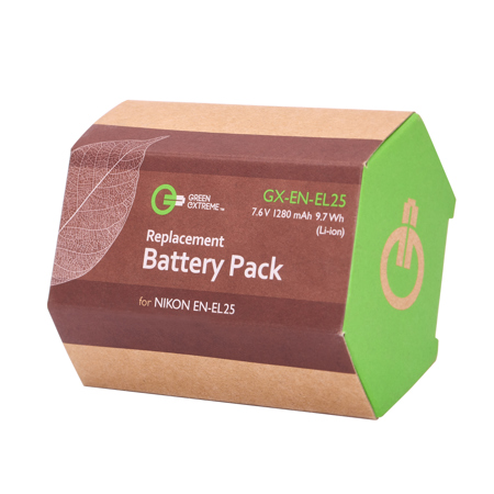 Green Extreme EN-EL25 7.6V 1280mAh Lithium-Ion Battery Pack GX-EN-EL25
