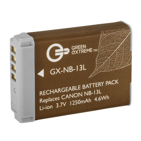 Green Extreme NB-13L Lithium-Ion Battery Pack (3.7V 1250mAh)