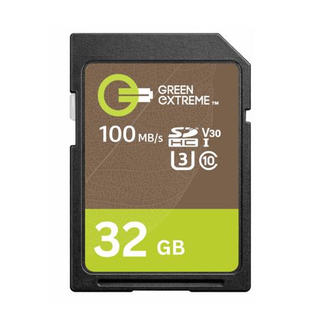 Green Extreme 32GB SDHC Memory Card, Class 10 U3, Up to 100MB/s Read Speed
