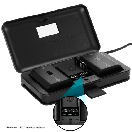 Green Extreme USB LCD Dual Charger Case for Sony NP-FZ100 Battery