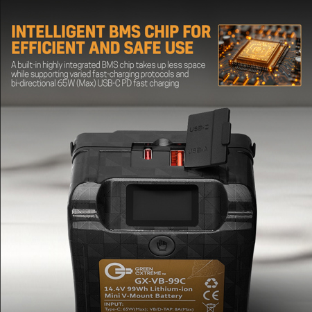 Green Extreme 99Wh 14.8V 6.7Ah Lithium-Ion Mini V-Mount Battery
