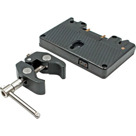 GyroVu D-Tap Battery Plate with 1/4"-20 Thread and Clamp Mount , Gold-Mount