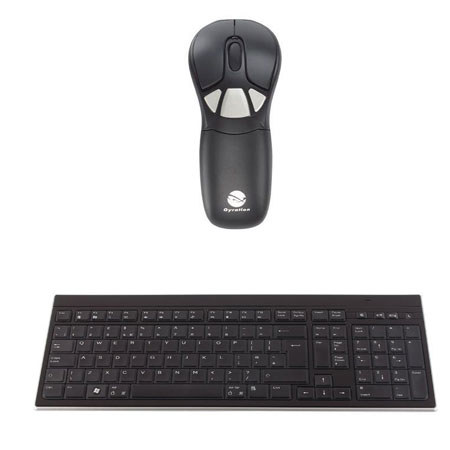 Gyration Air Mouse GO Plus with Full-Size Keyboard, White Box
