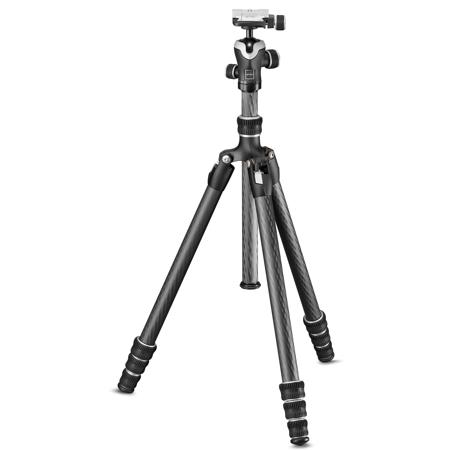 Gitzo Traveler Series 1 CF Tripod Kit with Center Ball Head, Silver & Black