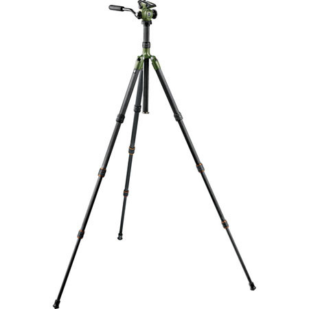 Gitzo GK2520FT 4-section Carbon Fiber Tripod with PAN TILT Head -Green