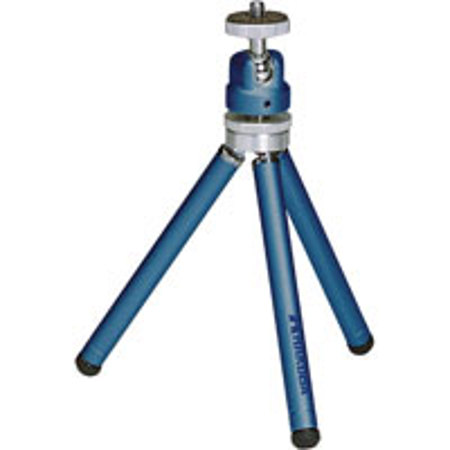 Hakuba Digital Table Pod Tripod with Panning Ball Head, Blue, Minimum Height: 3.5", Maximum Height: 11", Weight: 4.2 Ounces