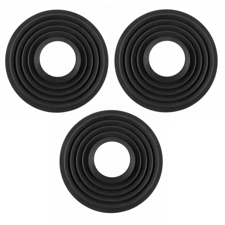 Haida Silicone Lens Hood for 50 to 70mm Diameter Lens, Black, 3-Pack