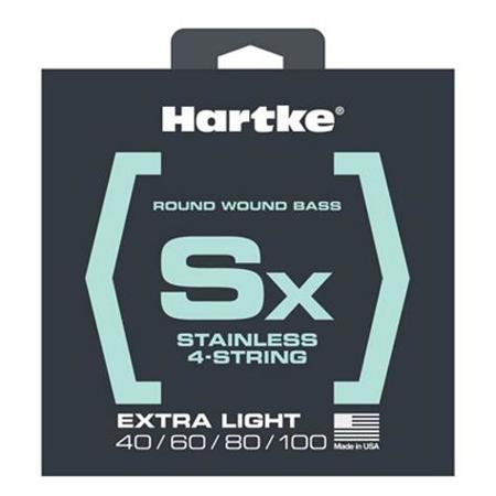 Hartke Sx Premium Steel Guitar Strings, Extra Light, 40-100 Gauge, 4-String Set