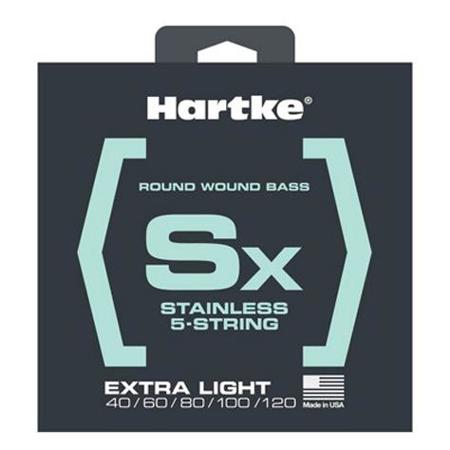 Hartke Sx Premium Steel Guitar Strings, Extra Light, 40-120 Gauge, 5-String Set