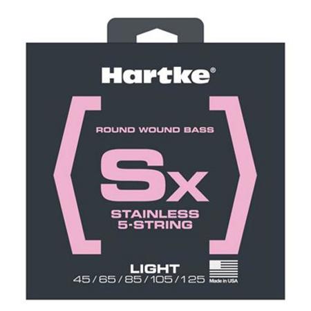 Hartke Sx Premium Stainless Steel Guitar Strings, Light, 45-125 Gauge, 5-String