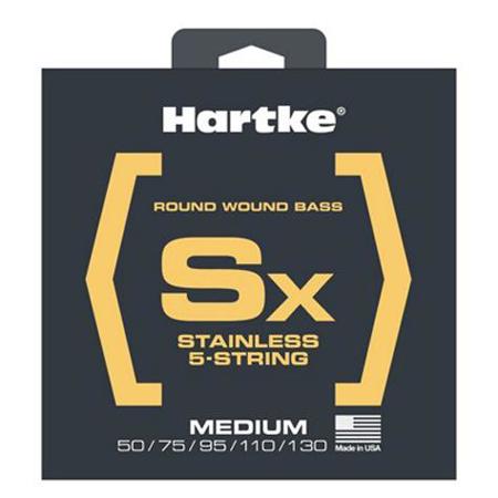 Hartke Sx Premium Stainless Steel Guitar Strings, Light, 50-130 Gauge, 5-String
