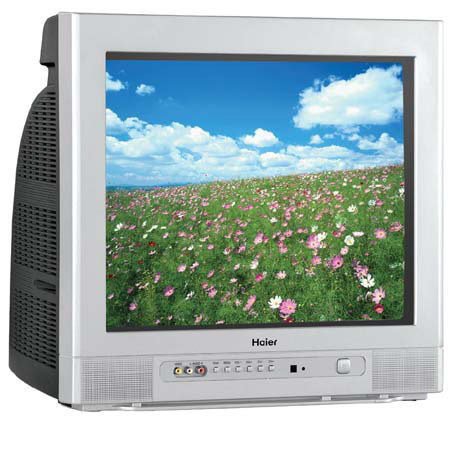 Haier HTF20 20" Flat Screen CRT Television with 4:3 Aspect Ratio, Built-In ATSC/NTSC/QAM Tuner