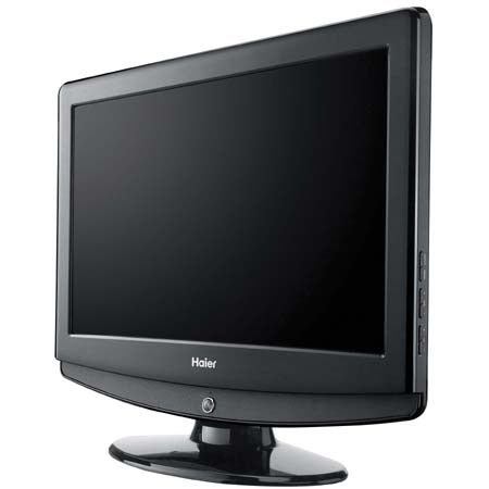 Haier HL15T 15" T-Series HD LCD Television, 1280 x 800 Resolution, HDMI Input, Integrated ATSC/NTSC QAM Tuner, Black