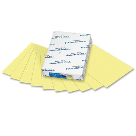 Hammermill Fore MP Recycled Colored Paper, 20lb, 8.5x11", 5000/Case, Canary