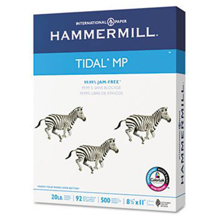 Hammermill Tidal MP Copy Paper, 8.5x11", 20lb, 500 Sheets/Ream, White