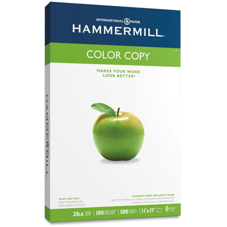 Hammermill Color Copy Paper, 100 Brightness, 11x17", 2000 Sheets, Photo White
