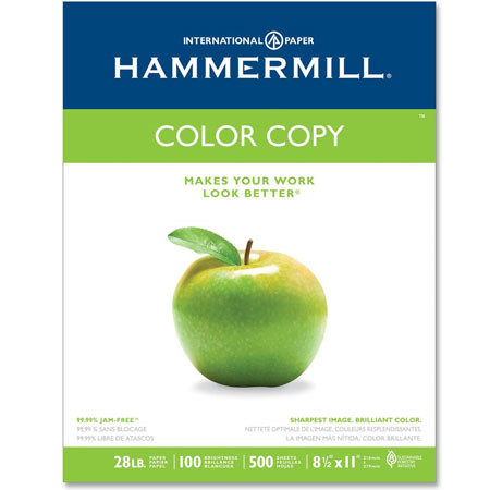 Hammermill Color Copy Paper, 100 Brightness, 8.5x11", 4000 Sheets, Photo White