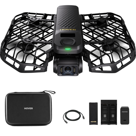 HoverAir X1 PROMAX 8K Self-Flying Action Camera Quadcopter Basic Combo, Black
