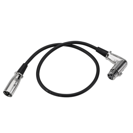 H&A Value Series XLR M to F Professional Microphone Cable - 1.5' (Right Angle)