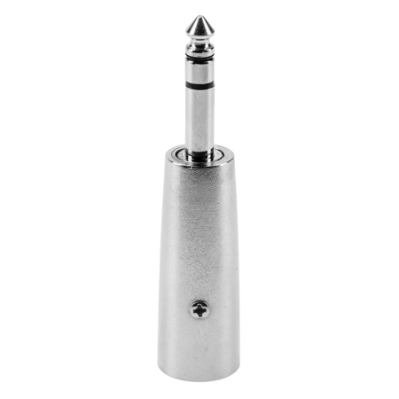 H&A 1/4" TRS Male to 3-Pin XLR Male Barrel Adapter