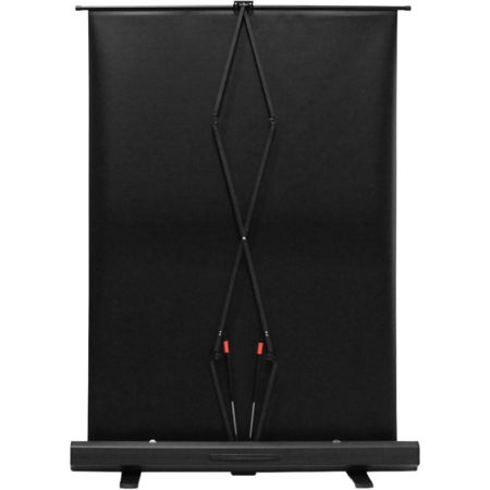 HamiltonBuhl AC-8749 49x87" Portable Floor Rising Screen, 100" Diagonal, Black