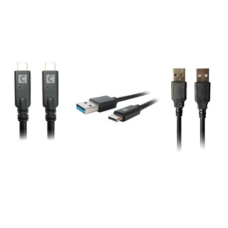Hamilton Buhl 10' USB Cable Set with 8x USB-A, 8x USB-C, 8x USB-A to C Cable