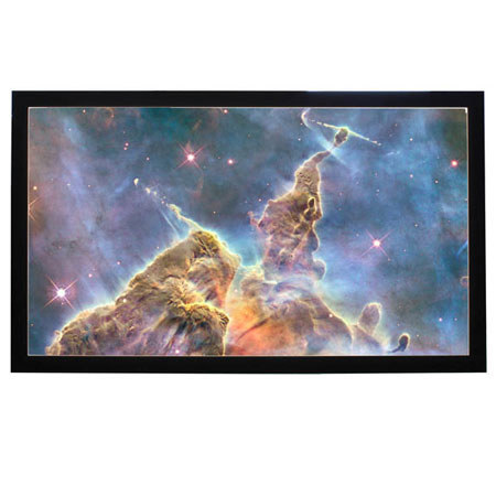 Hamilton Buhl 150" Diagonal Fixed Frame Projector Screen, 74x131" Viewable, 16:9 Aspect Ratio, HDTV Format, Front Projection