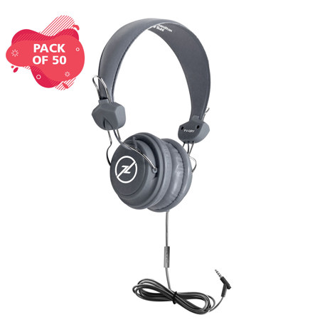 Hamilton Buhl Favoritz 3.5mm TRRS Headset, Gray, 50-Pack