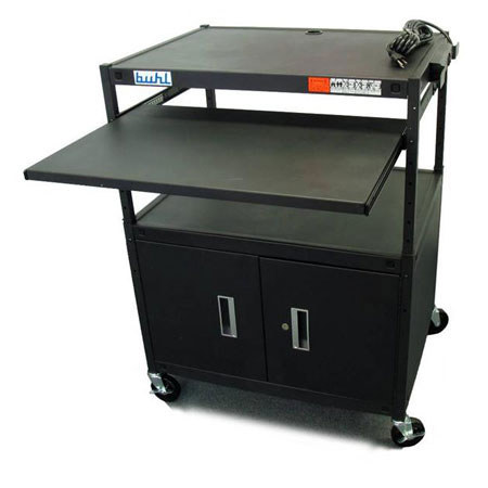 Hamilton Buhl HABC3224E Height Adjustable AV Media Cart with Security Cabinet