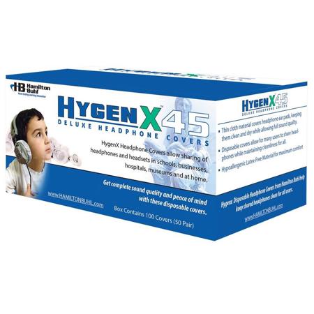 Hamilton Buhl HygenX 4.5" Disposable Ear Cushion Covers, 600 Pair, Black