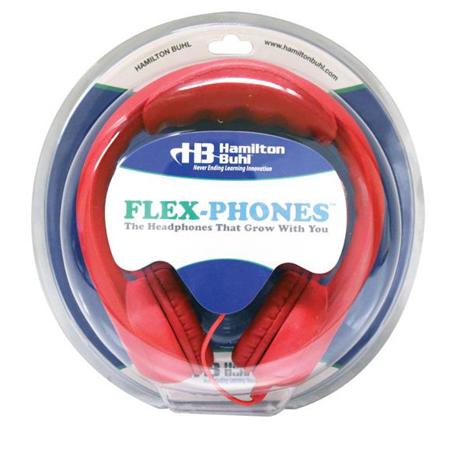 Hamilton Buhl Flex-Phones Foam Headphones, Red